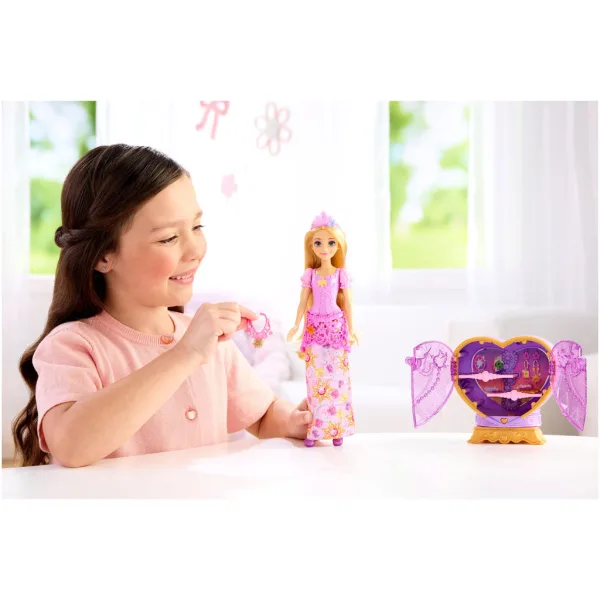 Prințesele Disney - Păpușa Surpriză cu Inimă Mare - Rapunzel - Mattel imaginea 3