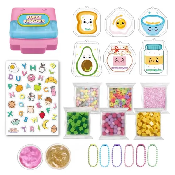 Puffy Pouches: Set de design charm Pufi - micul dejun imaginea 2