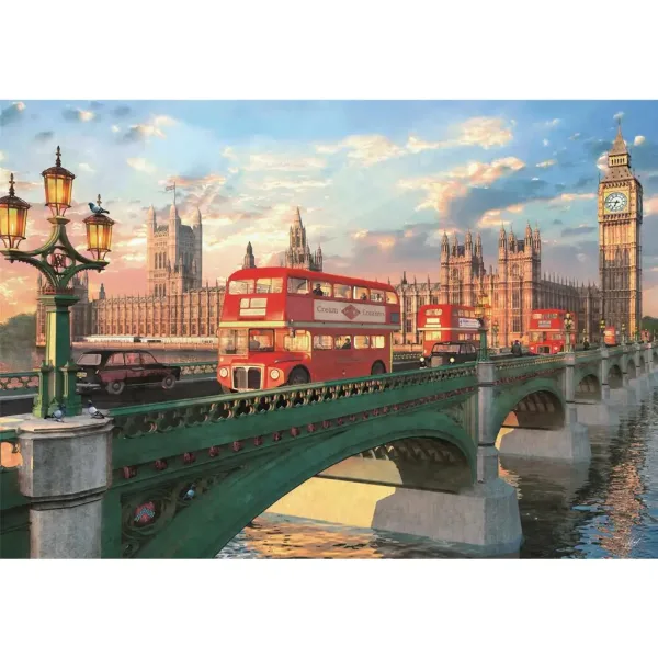 Puzzle compact HQC de 500 de piese Westminster pod la apus - Clementoni imaginea 2
