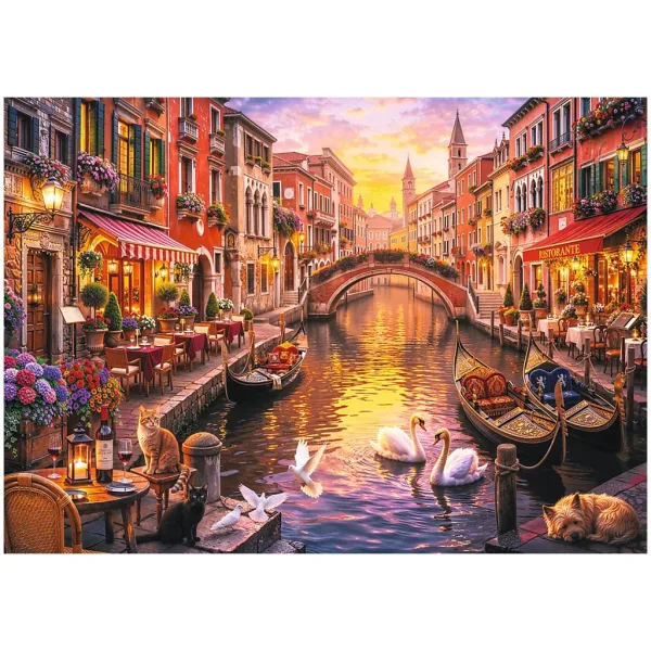 Puzzle romantic Veneția 2000 de piese - Trefl imaginea 2