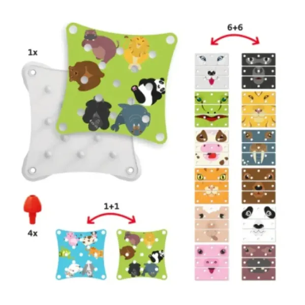 Quercetti: Animal Faces puzzle imaginea 4