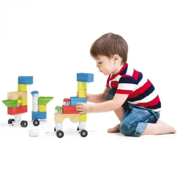 Quercetti: Modi Bloc Premium lemn şi plastic jucărie creativă 30 bc imaginea 3