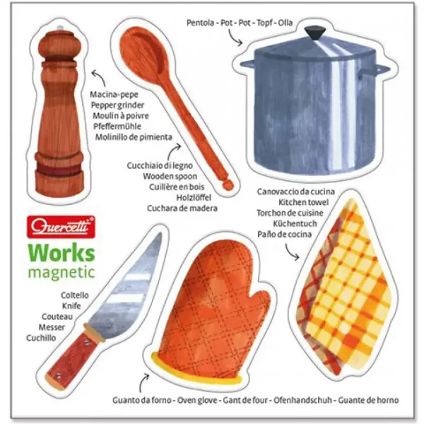 Quercetti: Montessori ocupații puzzle magnet set 3 bucăți imaginea 2