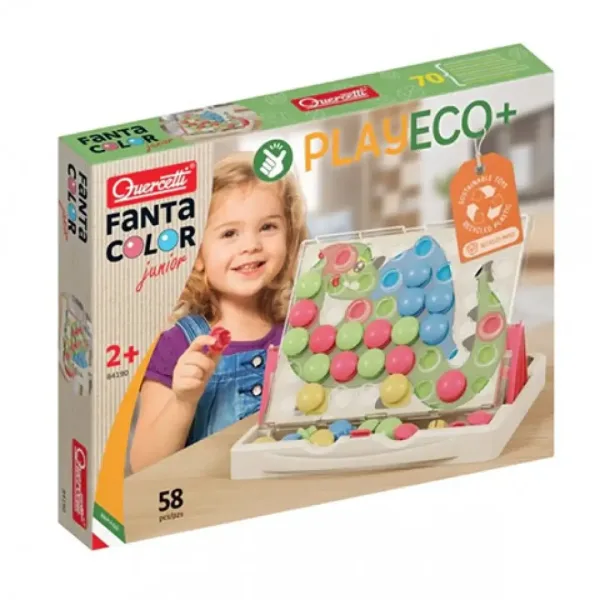 Quercetti: Play Eco Fantacolor junior set biluțe 58 bucăți imaginea 1