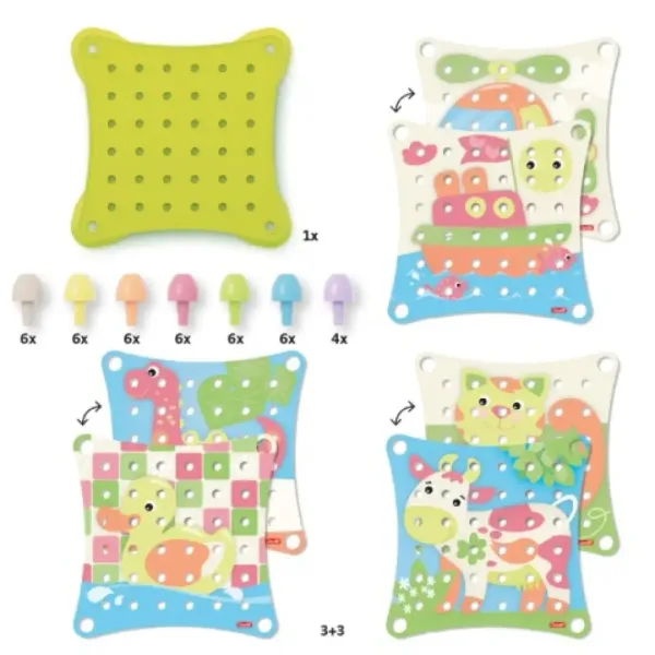 Quercetti: Play Eco Jumbo Peggy Evo 41 bucăți set imaginea 3