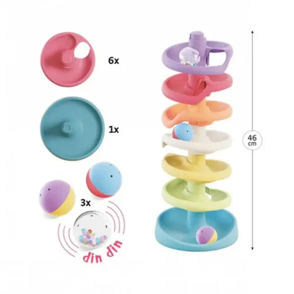 Quercetti: Play Eco Spirală baby turn pistă de biluțe imaginea 3