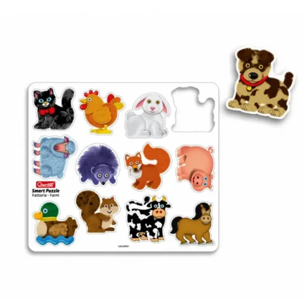 Quercetti: Puzzle magnetic animale de casa - 12 bucati  imaginea 4