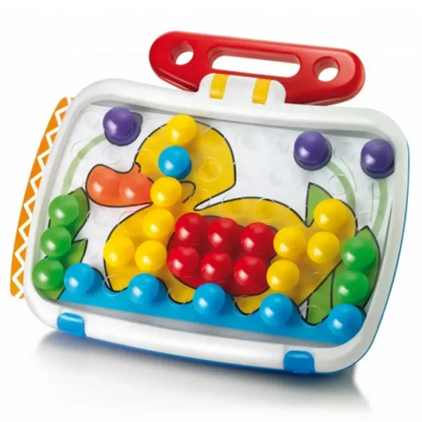 Quercetti: Set 2 în 1 Junior cu pioneze, cu tablă de desen imaginea 2