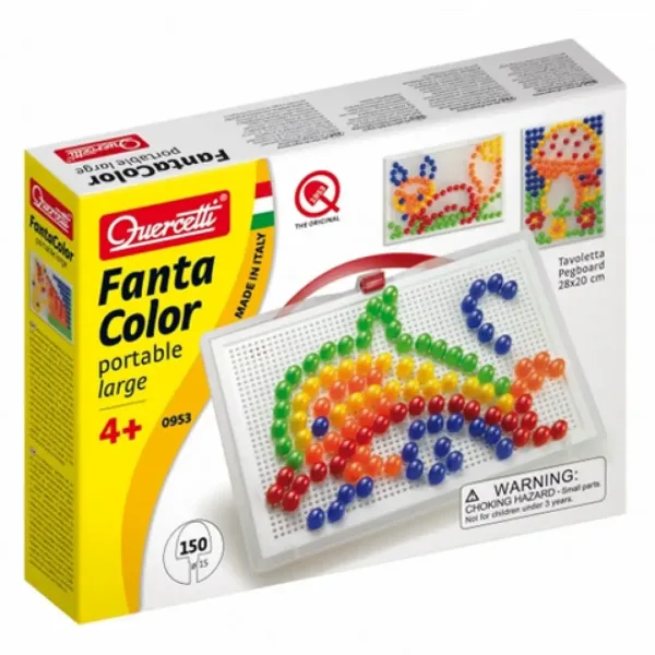 Quercetti: Set colorat delfin colorat cu bilute de 150 bucati imaginea 1