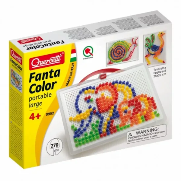 Quercetti: Set colorat elefant cu bilute de 270 bucati  imaginea 1