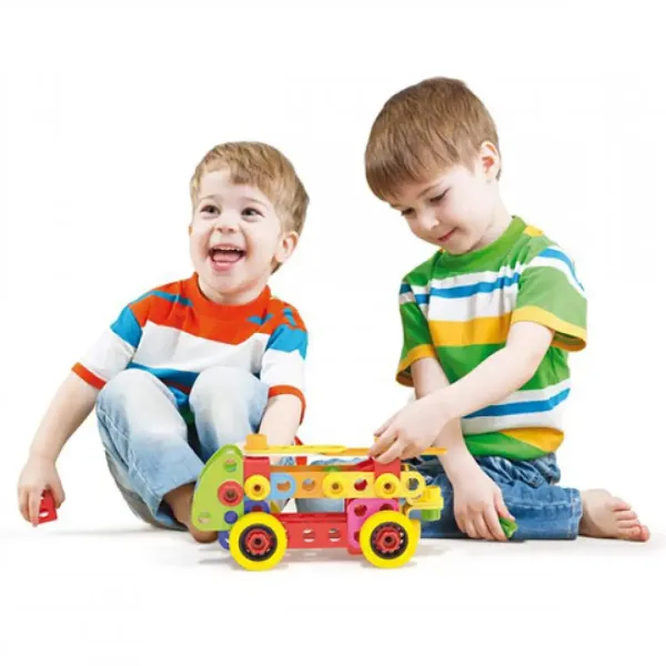 Quercetti: Techno Jumbo vehicule set creativ 76 bucăți imaginea 5