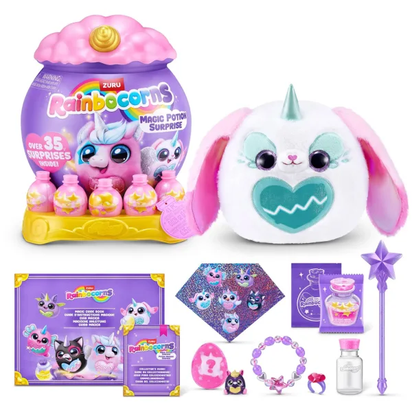 Rainbocorns: Magic Potion Surprise figură de pluș cu poțiune magică surpriză, disponibilă în mai multe variante, 1buc imaginea 2