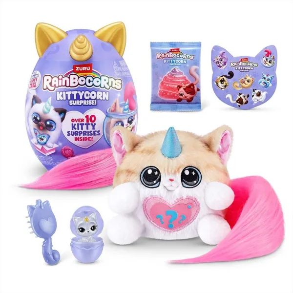 Rainbocorns: Pocket Kittycorn surpriză pisicuță plușată în mai multe variante 1buc imaginea 6