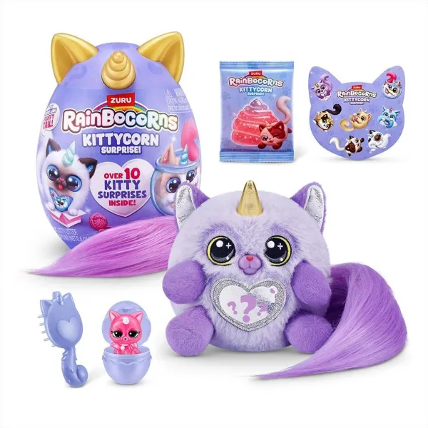 Rainbocorns: Pocket Kittycorn surpriză pisicuță plușată în mai multe variante 1buc imaginea 7