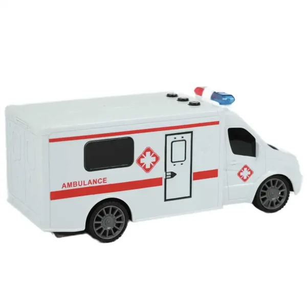 RC Ambulanță cu telecomandă cu efecte luminoase și sonore la scară 1/24 20cm imaginea 2