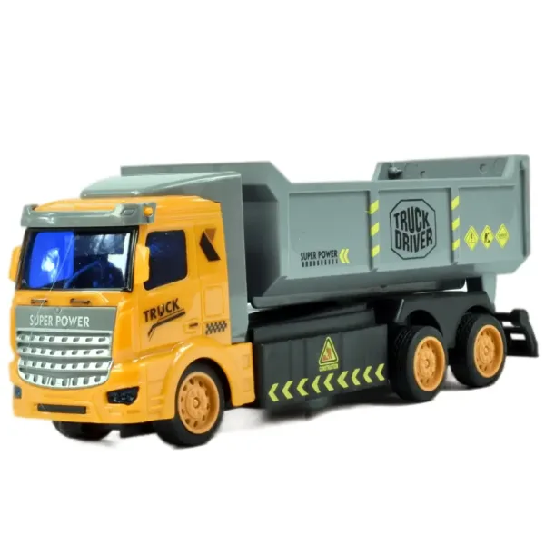 RC Camion de construcție basculant cu telecomandă cu lumină 1/48 27MHz 20cm imaginea 2
