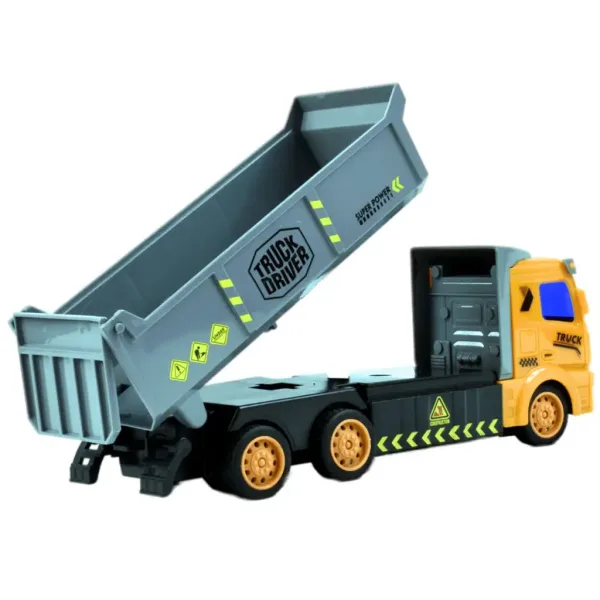 RC Camion de construcție basculant cu telecomandă cu lumină 1/48 27MHz 20cm imaginea 3