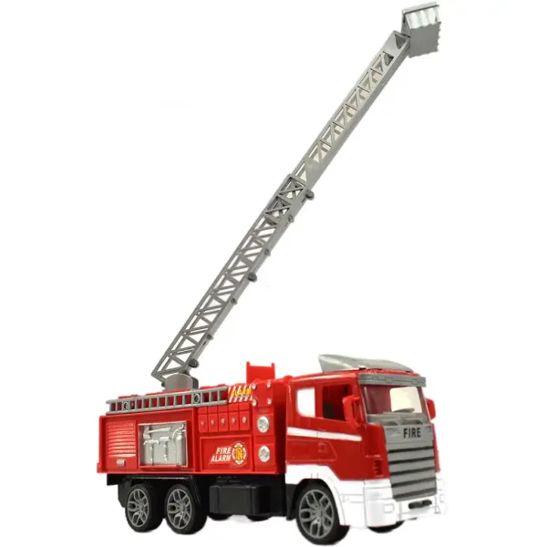 RC Camion de pompieri cu coș de ridicare cu telecomandă cu efecte de lumină scară 1/24 27MHz 30cm imaginea 3