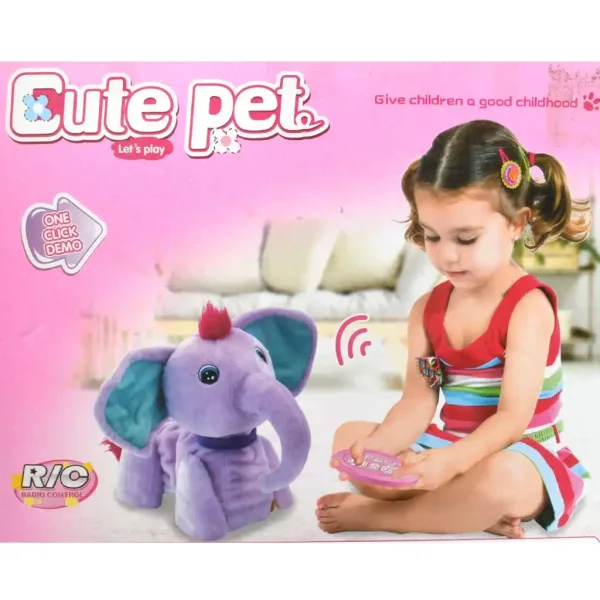 RC Cute Pet: elefant interactiv de pluș cu telecomandă și accesorii 2.4GHz 40cm imaginea 5