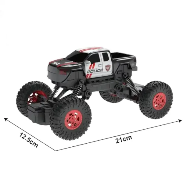 RC Telecomandă 4WD masina alpinist a politiei la scara 1/18 21cm imaginea 4