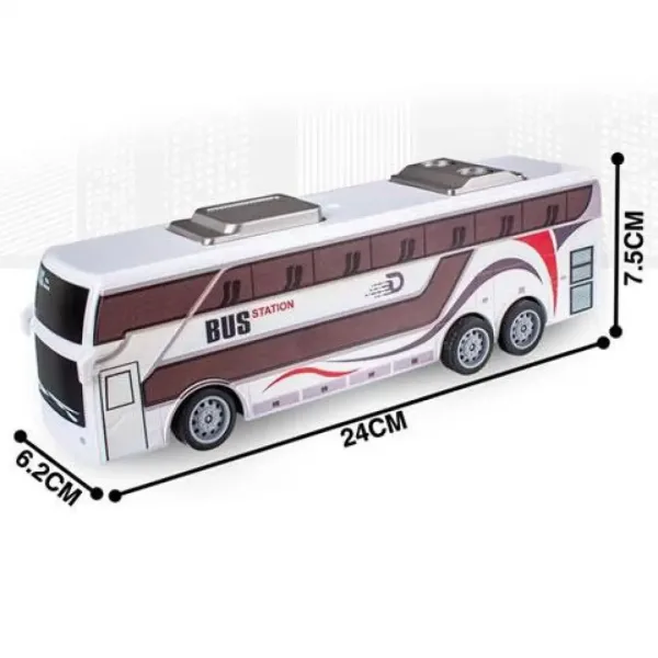 RC Telecomandă City Bus cu lumină 27MHz 1/32 scara 25cm imaginea 4