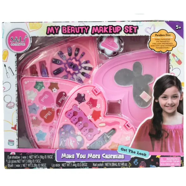 S&Lí Cosmetics: Paleta de machiaj și unghii premium într-o cutie cu trei niveluri în formă de inimă imaginea 11