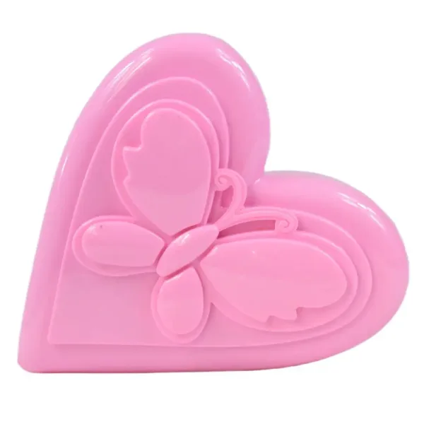 S&Lí Cosmetics: Paleta de machiaj și unghii premium într-o cutie cu trei niveluri în formă de inimă imaginea 2