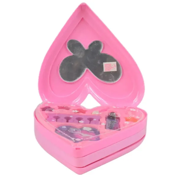S&Lí Cosmetics: Paleta de machiaj și unghii premium într-o cutie cu trei niveluri în formă de inimă imaginea 3