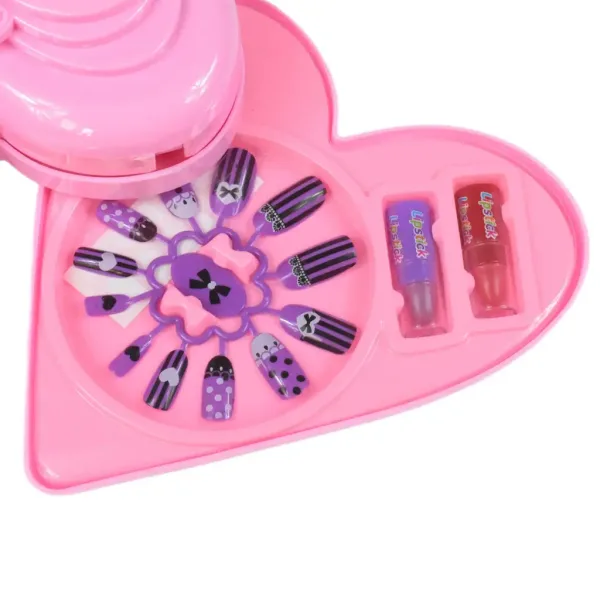S&Lí Cosmetics: Paleta de machiaj și unghii premium într-o cutie cu trei niveluri în formă de inimă imaginea 6