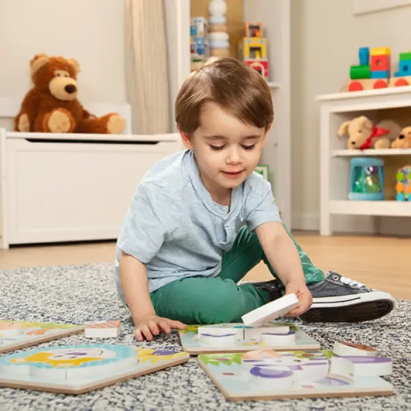 Safari puzzle uriaș din lemn - Melissa & Doug imaginea 4