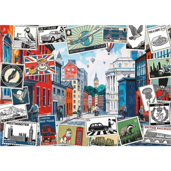 Salut din Londra – puzzle creativ de 500 de piese – Trefl imaginea 2