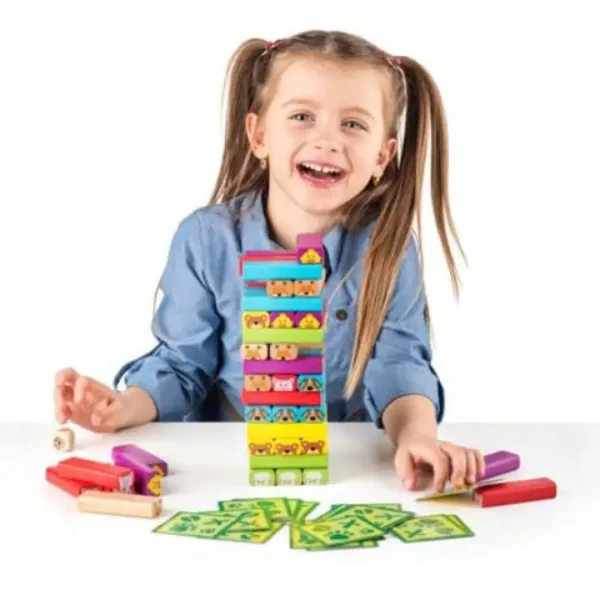 Sammy jenga cu animale - Woodyland imaginea 2