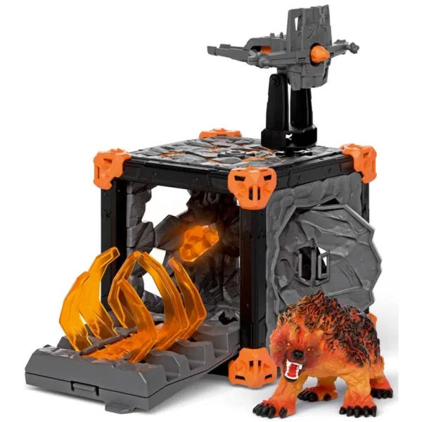 Schleich: Eldrador BattleCave – Set de joacă cu Urs de Lavă (42732) imaginea 5
