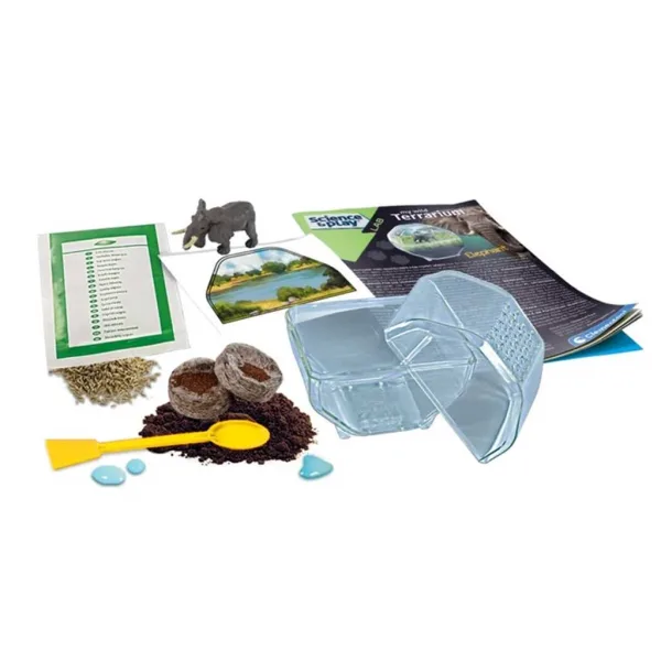Science & Play: Mini elefant terrarium set de joacă - Clementoni imaginea 3