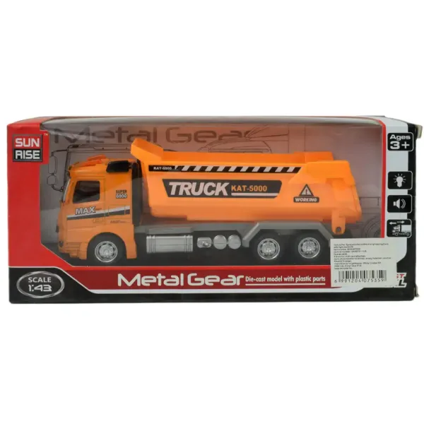 Service Team: Camion de constructie cu lumina si sunet in mai multe versiuni 20cm imaginea 18