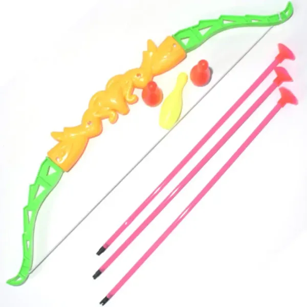 Set arc cu ventuză, săgeți și popice de bowling 46cm imaginea 2