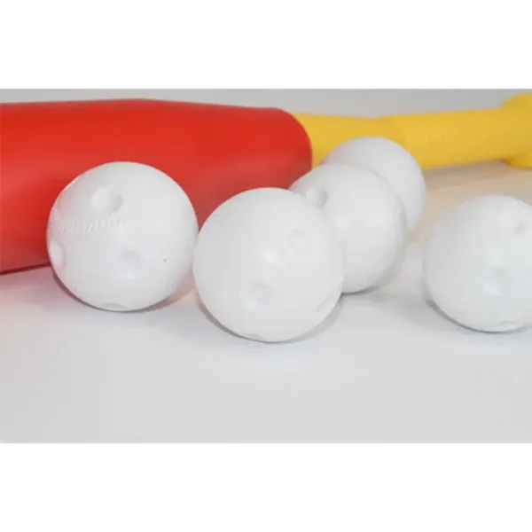 Set bâtă de baseball din plastic roșu cu mingi 56cm imaginea 4