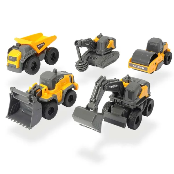 Set de 5 mini utilaje Volvo - Dickie Toys imaginea 2