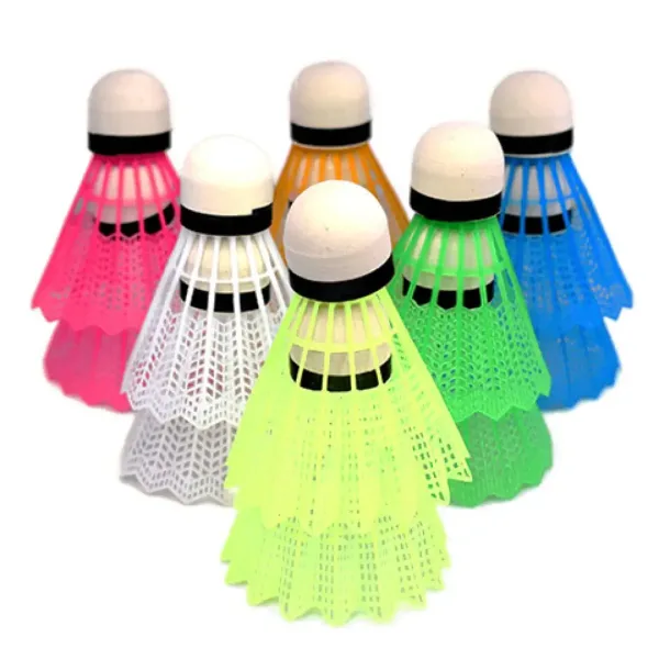Set de badminton fluturaș colorat 12 bucăți imaginea 1