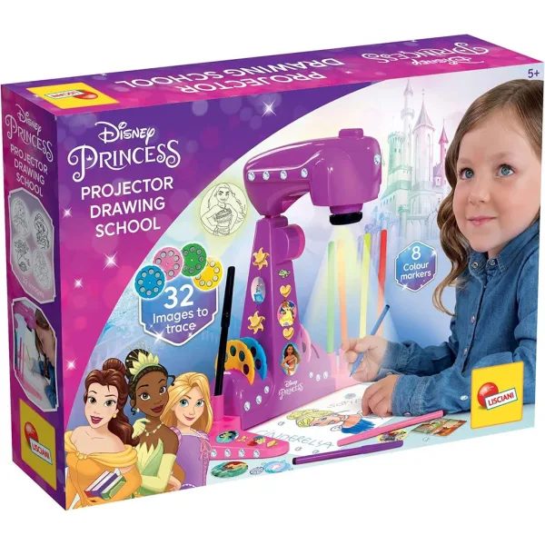 Set de colorat cu proiector Prințesele Disney - Lisciani imaginea 1