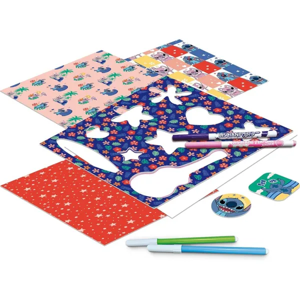 Set de desen Disney Stitch cu tablă de desen iluminată - Lisciani imaginea 3
