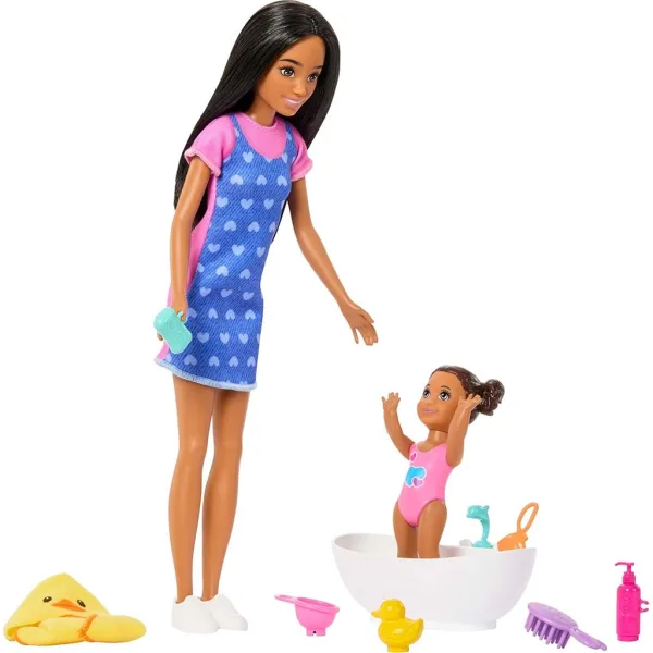 Set de joacă cu păpușa Barbie în rochie cu inimioare - Mattel imaginea 4