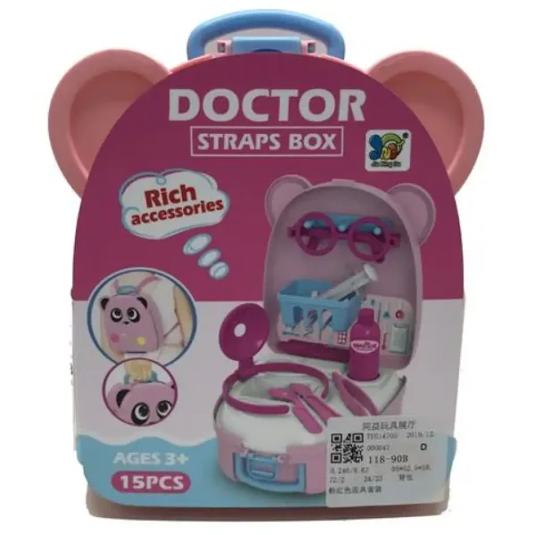 Set de joacă doctor pink ursuleț suport cu accesorii imaginea 1