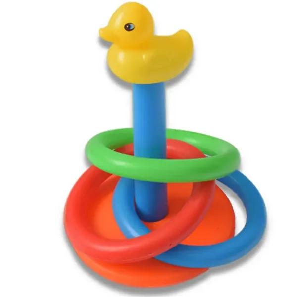 Set de joc de aruncare a cercului de rață colorat imaginea 1