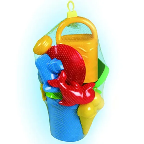 Set de nisip mare cu găleată ondulată 10 piese - D. Toys imaginea 2
