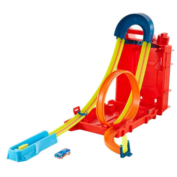 Set de pistă Hot Wheels Track Builder cu canistră de benzină - Mattel imaginea 2
