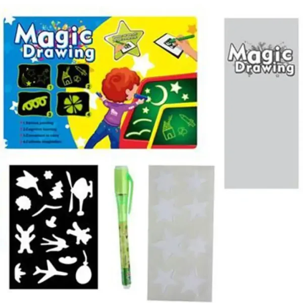 Set de tablă magică cu șablon și pix imaginea 2