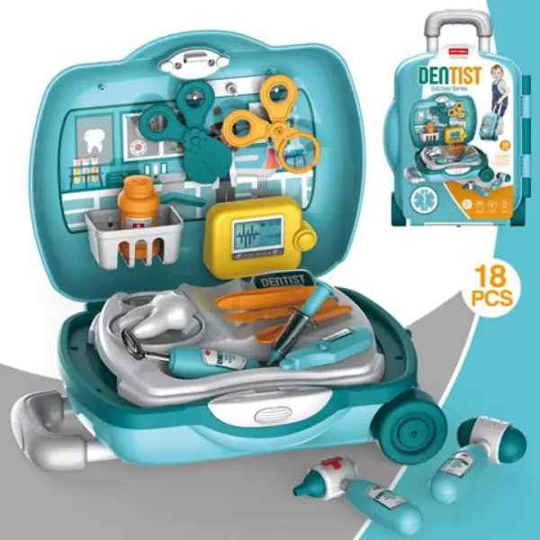 Set dentist în valiză tip troler cu accesorii imaginea 1