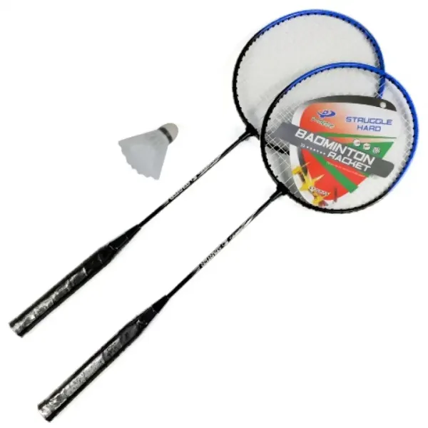 Set dublu racheta de badminton metalica cu geanta de transport si fluturaș imaginea 2