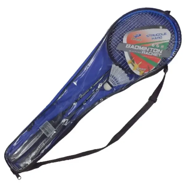 Set dublu racheta de badminton metalica cu geanta de transport si fluturaș imaginea 3